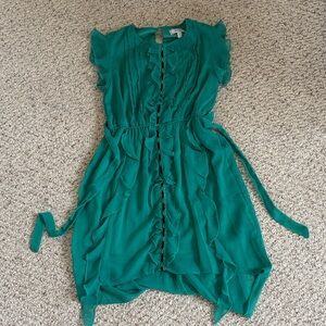 Green Ruffled Dress